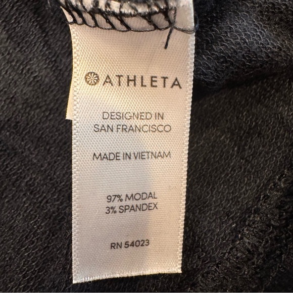 Athleta Criss Cross Long Sleeve Black Pullover Sweatshirt Top S - Picture 5 of 9